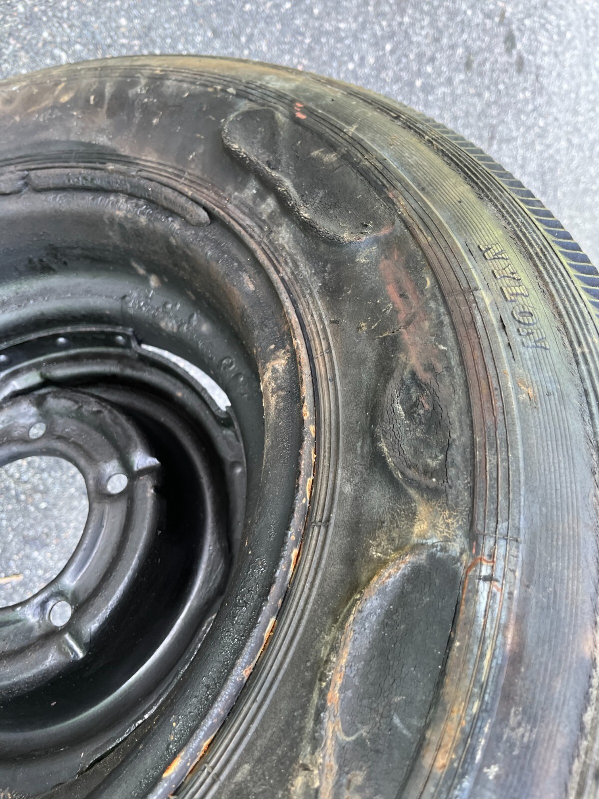 1955-1966 Rolls Royce Silver Cloud Spare Wheel and Tire With Original Tire
