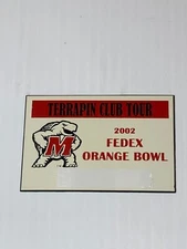 2002 Fedex Orange Bowl Name Tag - Maryland Terps Football
