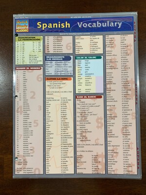 Barcharts Spanish Vocabulary Quick Study Guide
