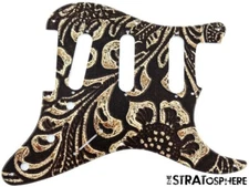 * NEW Stratocaster PICKGUARD for Fender Vintage Strat 8Hole Tooled Leather Print