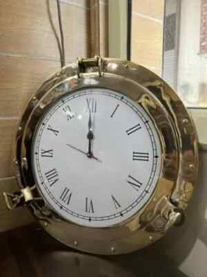 その他 sho 15 Zoll Antik Marine Massiv Messing Schiff Bullauge Analog