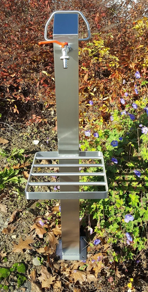 Wasserzapfstelle aus 3mm Wassersäule Wasserpylon Garten  Wasserzapfsäule 1000mm - Bild 3 von 4