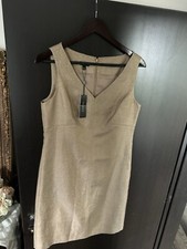 Talbots NWT  Sz 6  HOLIDAY Khaki Metallic A-Line Dress.