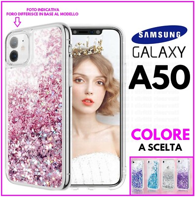 COVER GLITTER PER SAMSUNG GALAXY A50 CUSTODIA MORBIDA SILICONE