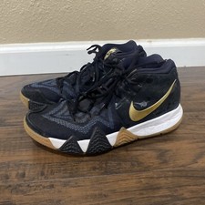 Kyrie Irving 4 Mens 8 US Pitch Blue Black Nike Basketball Shoes Sneakers Mid