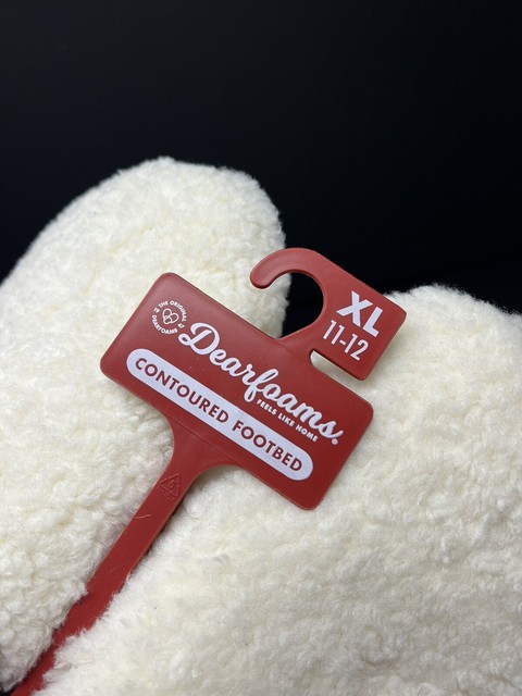 Dearfoams No Sweat Comfort Womenâs Molly Pile Scuff Molded Footbed Slippers 7/8 for sale online 