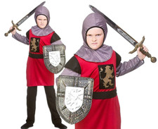 Book Day Child King Medieval Knight Fancy Dress Costume Crusader Kids Boys