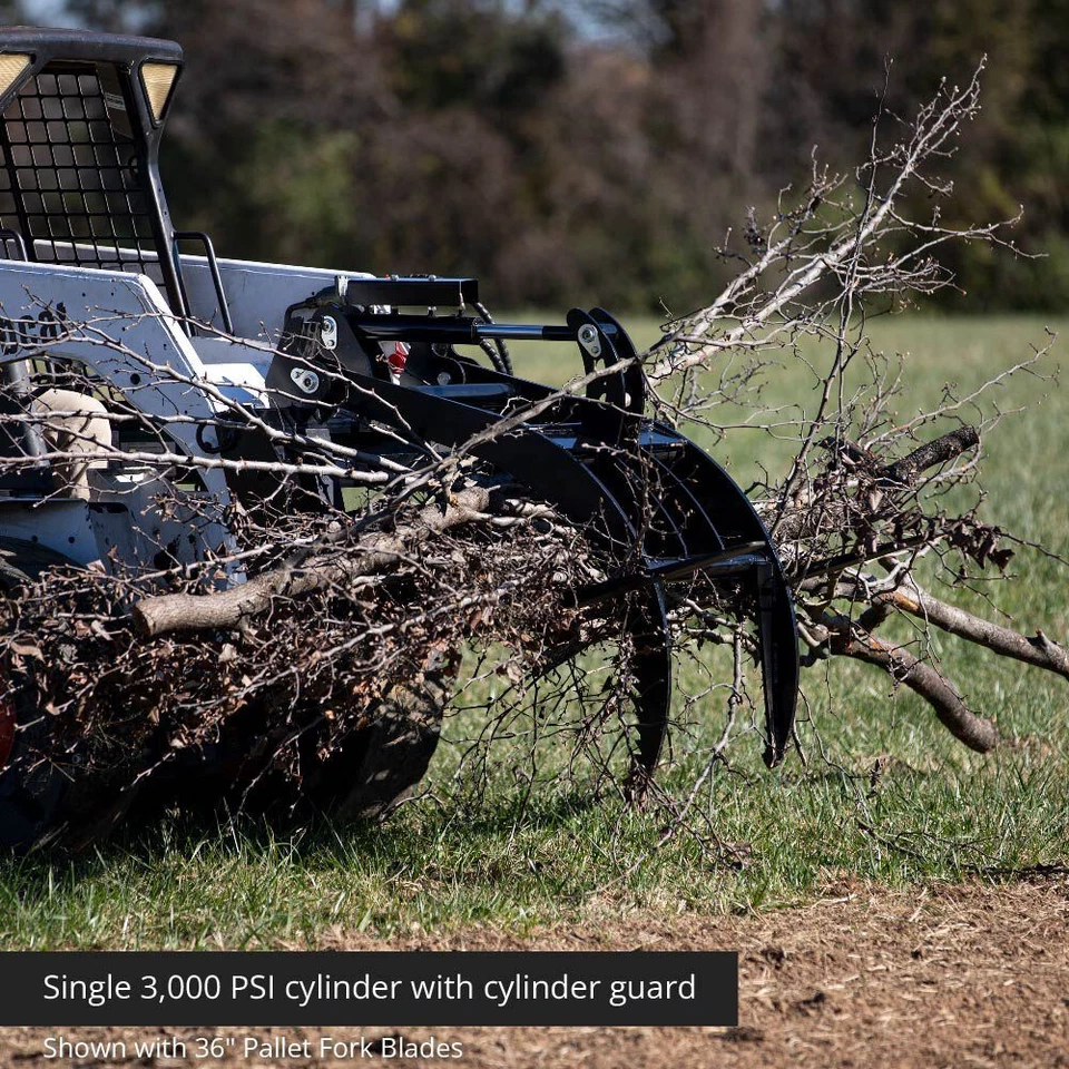 Accesorio de garra para horquilla de paleta minicargadora hidráulica Titan V2, cuchillas de 42 pulgadas Foto 3 de 4