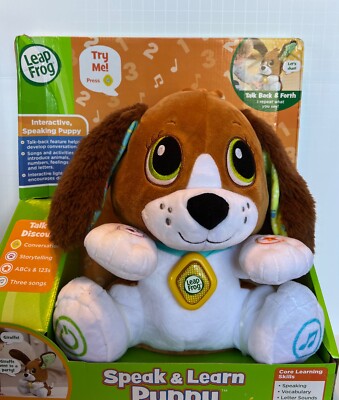 LeapFrog Speak And Learn Puppy With Talk-Back & Forth Feature Interactive 