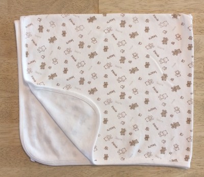 Kyle Deena Teddy Bears Friends Baby Blanket Brown Off White