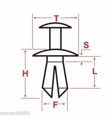 20x Dark Grey Plastic Panel Lining Trim Clips For VW Passat, Transporter T4/T5/T6 – Parlex BR260