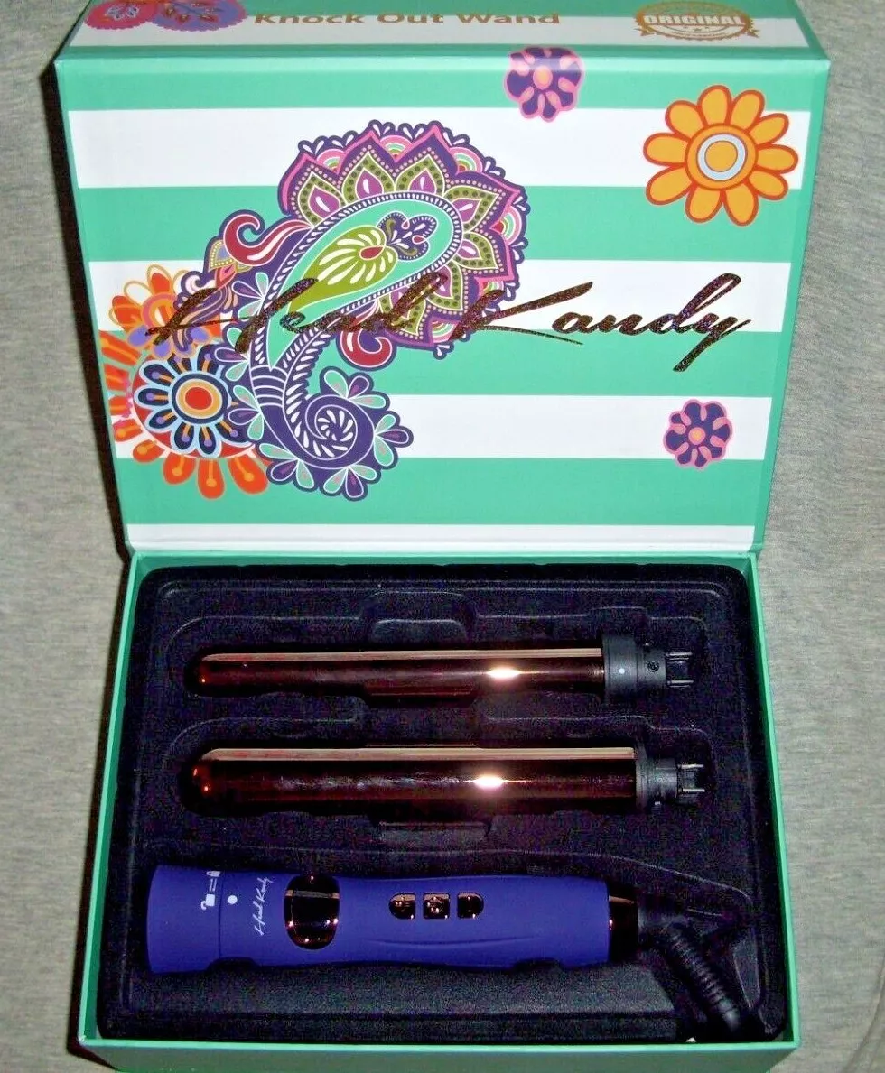 Head Kandy Knock Out Wand Titanium Curling Iron w Interchangeable