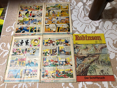 24 alte MICKY MAUS Hefte OHNE Umschlagseiten + Robinson Nr.1 Der Schiffbruch!