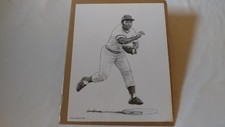 1988 Allen Alan Landsman Joe Morgan Cinicinnati Reds 11X14 Baseball Art Sketch