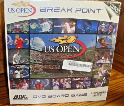 Break Point US Open Tennis Sports DVD Board Game 2008 Tournament 2-4 players 579