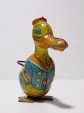 J. Chein Mechanical Tin Litho Walking Duck Wind Up Toy Working 052024WT