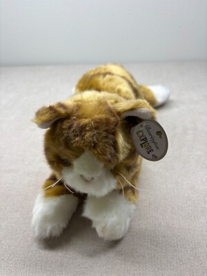 Bearington Collection Tabby Cat Plush Orange Stuffed Animal Toy New