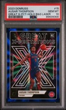 2023 Donruss Great X-Pectations Ausar Thompson Holo Blue Green Laser /35 PSA 10