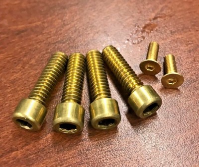 Triumph Bonneville BRASS handlebar bolt kit T100 T120 thruxton cafe bobber 