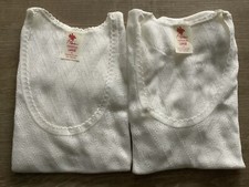 2 X Ladies Ivory Short Sleeve Spencer Thermal OS/LARGE 38-40in Palm Style 703