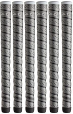 Set of 6 - WINN DRI-TAC WRAP OVERSIZE GOLF GRIPS. 7DTWR-DG. DARK GRAY  DRITAC