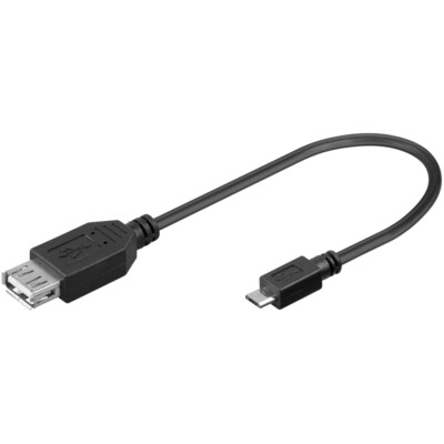 USB-Adapterkabel USB-A-Buchse auf Micro-USB-B-Stecker 0,2m
