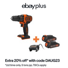 BLACK+DECKER 18V Lithium-Ion 2-Speed Drill Driver Kit 1.5Ah (includes Battery + 