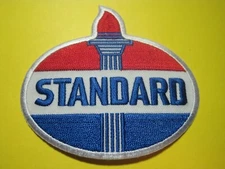 STANDARD OIL UNIFORM CLOTH PATCH IRON ON / SEW ON 3 INCH CREST SIZE LOOK & BUY