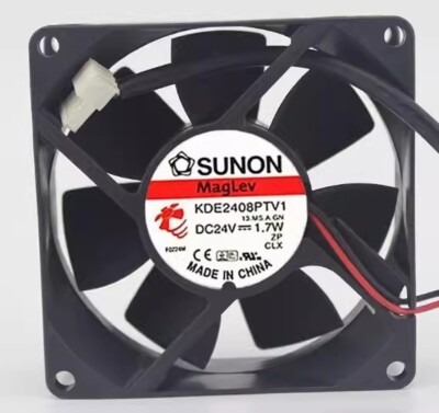 SUNON KDE2408PTV1 24V 1.7W 8025 2-Pin Server Cooling Fan