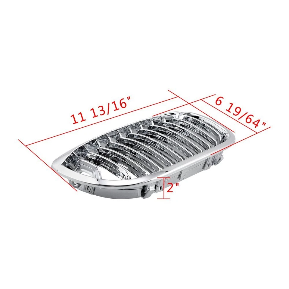 2X Chrome Front Kidney Grill for BMW E46 330Ci 325Ci Coupe 2 Door LCI 2003-2006 Foto 3 de 4