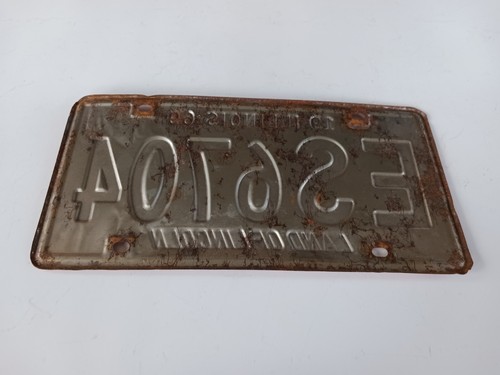 1969 Illinois IL License Plate ES6704 Land of Lincoln - Picture 2 of 9