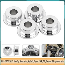 Chrome Handlebar Riser Bushings Mounts For Harley Heritage Softail Fatboy FLSTF