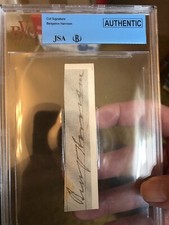 JSA 23rd President Benjamin Harrison Authentic Signature Encapsulated