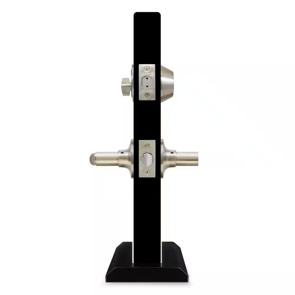 Stainless Steel Entry Door Handle Combo Lock Set with Deadbolt and 4 SC1 Keys, K