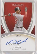 2020 Panini Immaculate Signatures Holo Silver 15/15 JD Martinez #IS-JM Auto 0g4