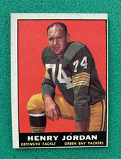 1961 Topps - Henry Jordan #45 (RC) Rookie Card - Green Bay Packers- Off Centered