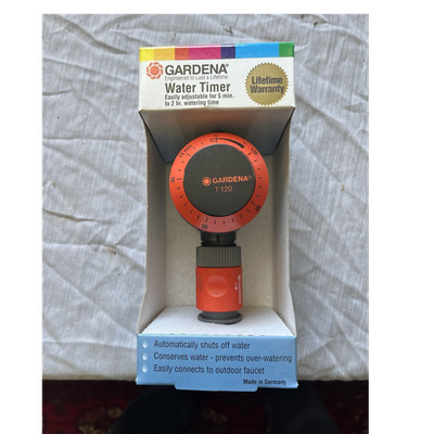 GARDENA T 120 Tap/Hose Water Timer Analog Mechanical 5-120 Min Auto-Off