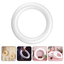 6Pcs Garland Foam Rings DIY Craft Ornaments Unpainted Foam Circles DIY Painting