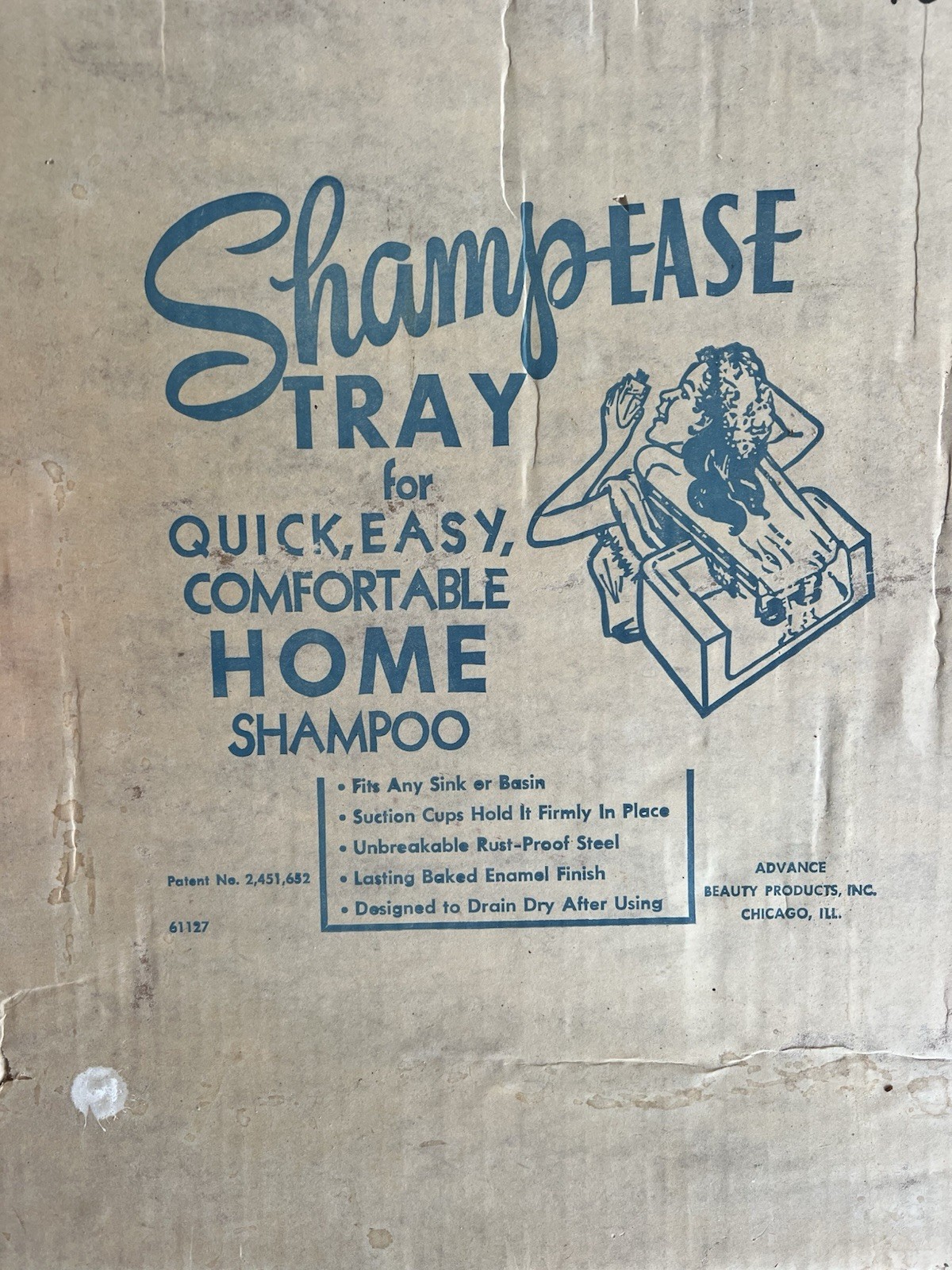 ShampEASE Tray Vintage Sink Hair Washing Home Shampoo Fits Any Sink