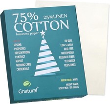 75% Cotton 25% Linen Paper, 85gsm Inkjet Prin...