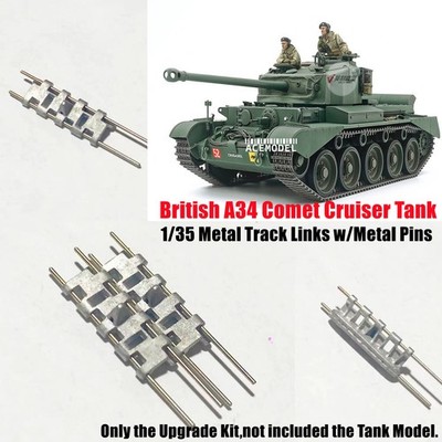 1/35 British A34 Comet Cruiser Tank Metal Workable Tracks w/Pins Fits Tamiya Kit