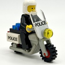 Lego Light Gray Vintage Police Bike With Fig 6684 Read Description Inv.572