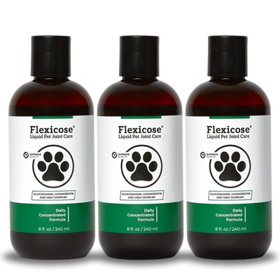 Pet All Natural Dog Hip Joint Care and Support 3 Bottles Liquid Format