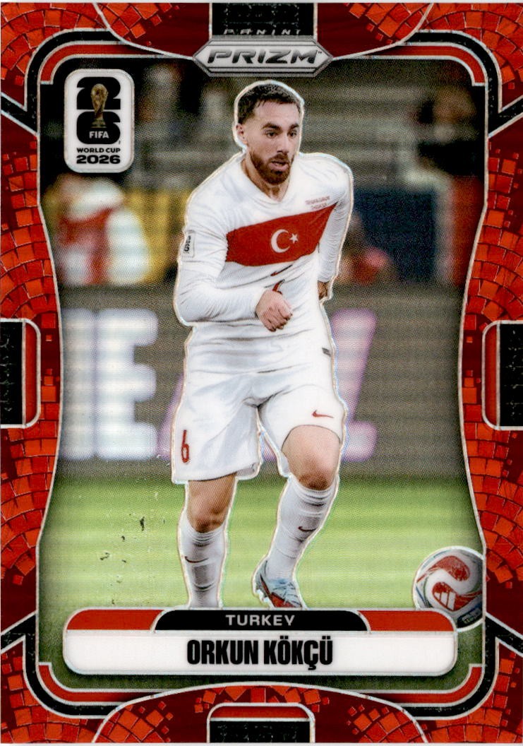 2026 Panini Prizm FIFA World Cup #485 Orkun Kokcu Maple Leaf Prizms #/86 Turkey