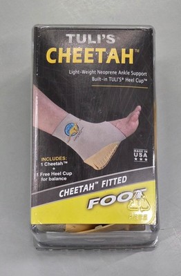 Tuli's Cheetah Neoprene Ankle Support Brace With Heel Cup Fitted X-Large XL USA