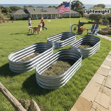 2pc silver galvanized flower bed, with compli...