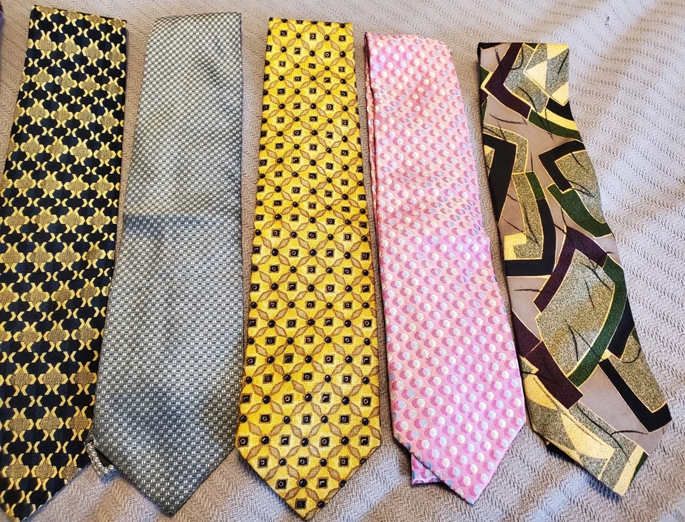 CORBATAS DE SEDA HOMBRE ~ ANTONIO VESSI / BUGATTI / TRUSSINI + LOTE DE 8 - 58" X 3 AVE. Foto 3 de 3