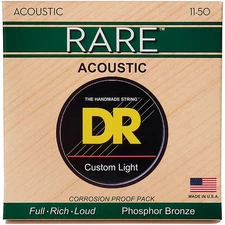DR Strings RPML-11 Custom Light RARE Phosphor Bronze Acoustic Strings