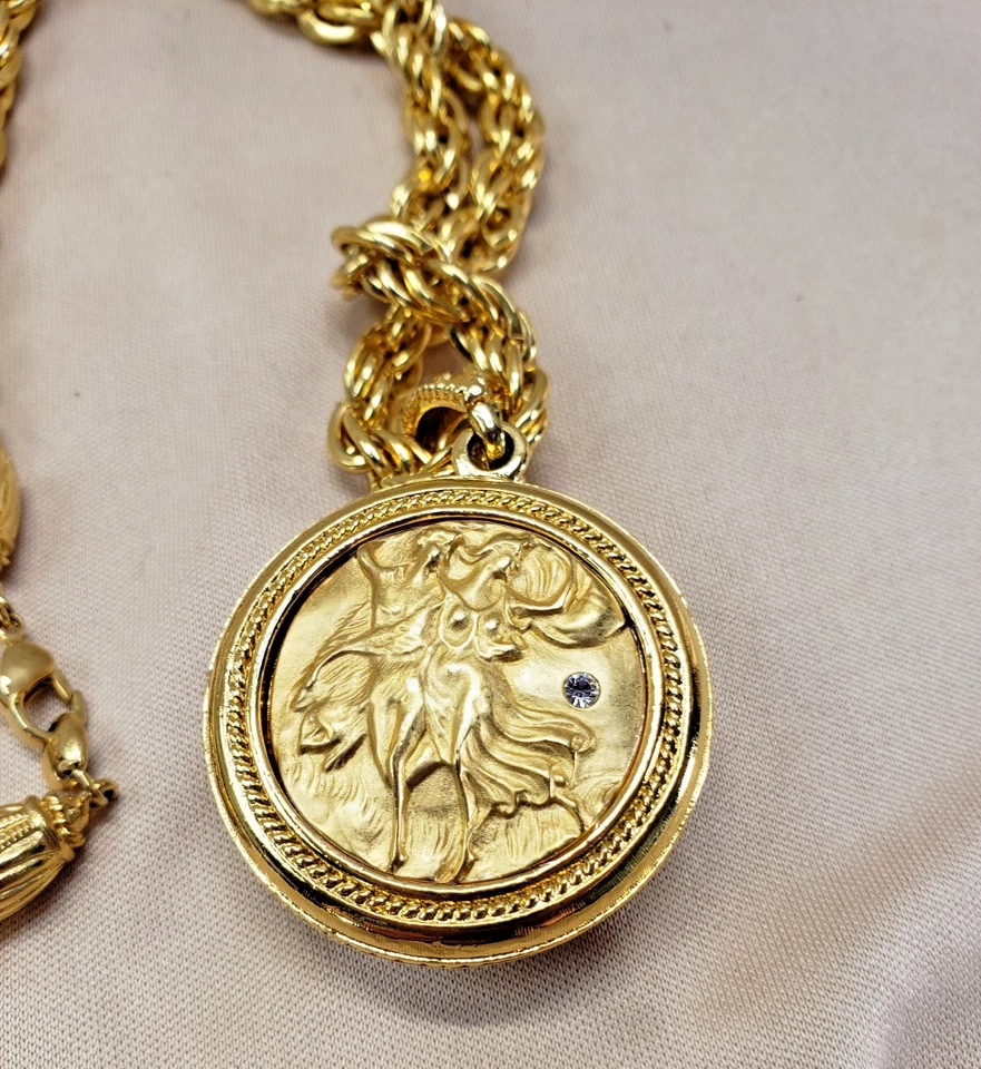 Jacqueline Bouvier Kennedy Reversible Pendant Necklace by Camrose Kross - Image 3 of 4