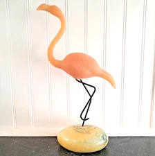 Vintage John Perry Satin 13" Flamingo Moon Egg Base